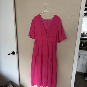 Elegant Pink Women's Dress